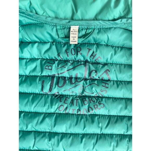 JOULES PUFFER CROFTON VEST KIDS SZ 5 TEAL GREEN POCKETS FULL ZIP MOCK NECK - Picture 12 of 13
